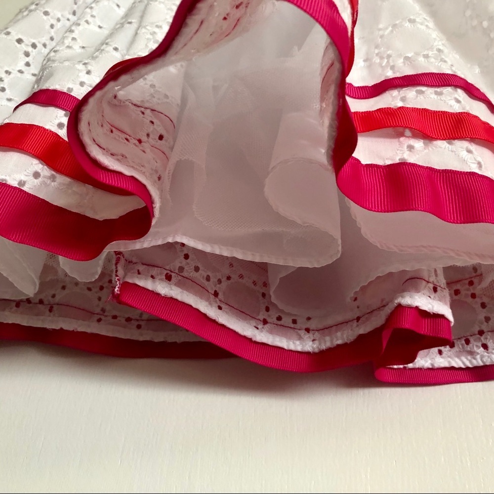 Sweet Heart Rose White Eyelet Girls size 3T Special Occasion Dress Pink Ribbon - Picture 5 of 7